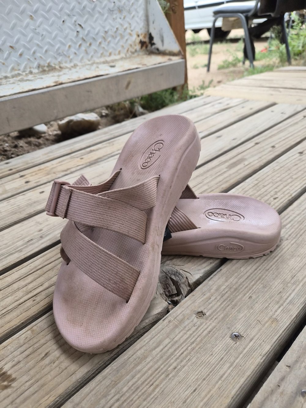 Chaco Women's Dusty Pink Platform Slide Sandals
